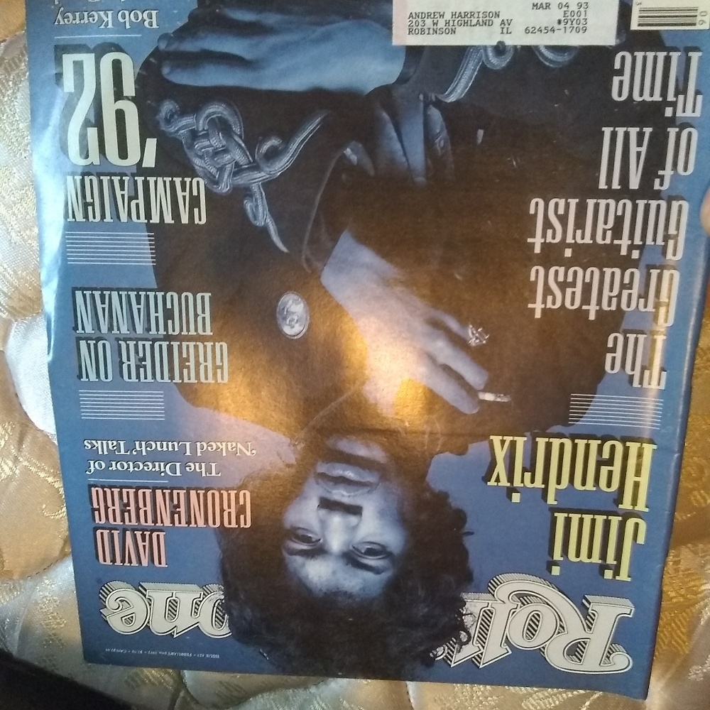 Rolling Stones magazine- Jimi Hendrix